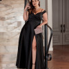 VESTIDO DE FESTA ANGÊLA PLUS ZIBELINE - PRETO