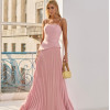  VESTIDO DE FESTA MAITÊ SAIA PLISSADA CHOKER - ROSA
