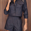 CONJUNTO NÚBIA SHORTS E CASAQUETO - AZUL JEANS