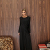 CONJUNTO SUÉCIA CALÇA ALADIM E BLUSA DREPEADA - PRETO