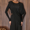CONJUNTO SUÉCIA CALÇA ALADIM E BLUSA DREPEADA - PRETO