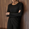 CONJUNTO SUÉCIA CALÇA ALADIM E BLUSA DREPEADA - PRETO