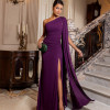 VESTIDO DE FESTA QUEBEC UM OMBRO - ROXO