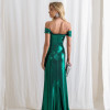 VESTIDO CRETA ACETINADO DRAPEADO - VERDE
