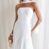 VESTIDO MEDELLÍN BABADOS CHOKER - OFF WHITE