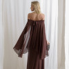 VESTIDO SANTORINI COM CAPA AVULSA - MARROM