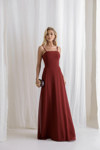 VESTIDO SANTORINI COM CAPA AVULSA - VINHO