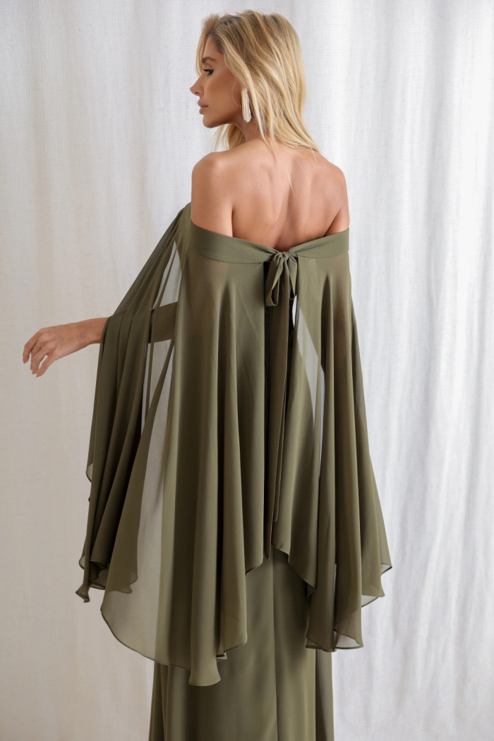 VESTIDO SANTORINI COM CAPA AVULSA - VERDE OLIVA