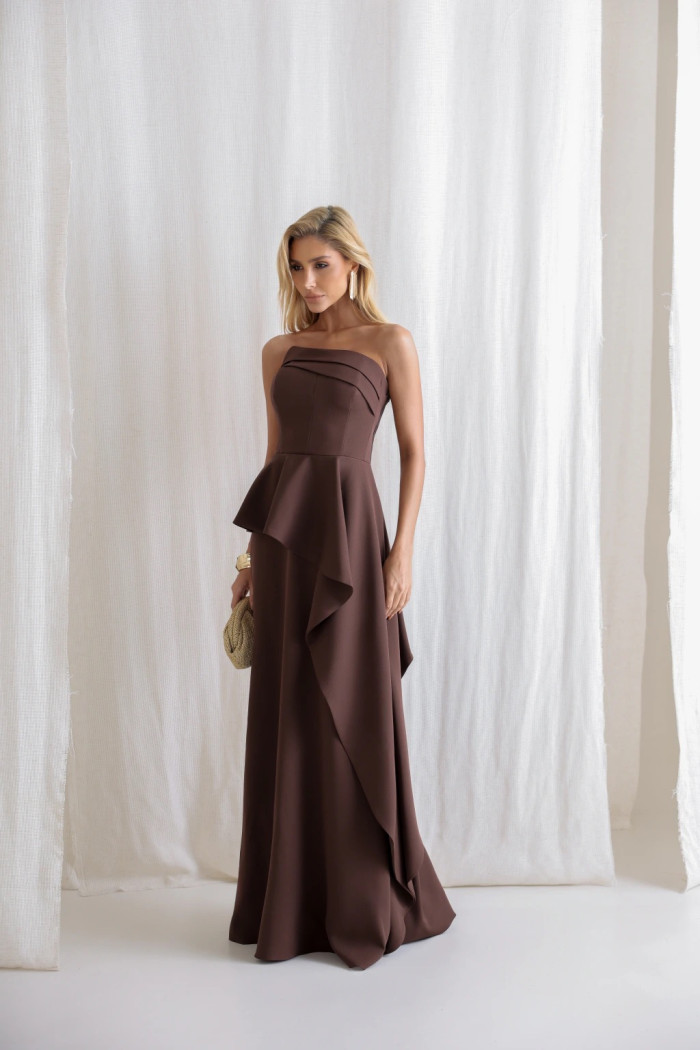 VESTIDO SEUL TOMARA QUE CAIA - MARROM