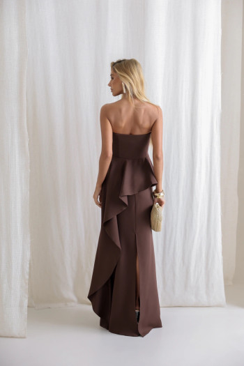 VESTIDO SEUL TOMARA QUE CAIA - MARROM
