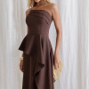 VESTIDO SEUL TOMARA QUE CAIA - MARROM