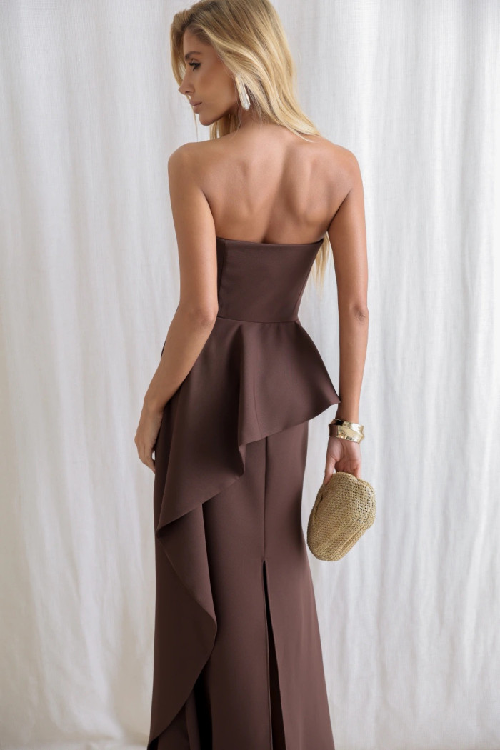 VESTIDO SEUL TOMARA QUE CAIA - MARROM