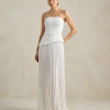 VESTIDO DE FESTA MAITÊ SAIA PLISSADA CHOKER - OFF WHITE