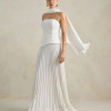 VESTIDO DE FESTA MAITÊ SAIA PLISSADA CHOKER - OFF WHITE