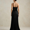 VESTIDO DE FESTA MAITÊ SAIA PLISSADA CHOKER - PRETO