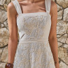 VESTIDO HORTÊNSIA MIDI RENDA BORDADA - NATURAL