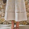 VESTIDO HORTÊNSIA MIDI RENDA BORDADA - NATURAL
