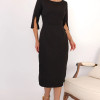 VESTIDO ÂNGELA MIDI TUBINHO MANGA 3/4 - PRETO