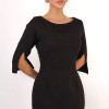 VESTIDO ÂNGELA MIDI TUBINHO MANGA 3/4 - PRETO