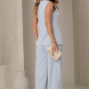 CONJUNTO TURIM PANTALONA E MAXI COLETE - AZUL