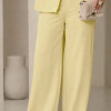 CONJUNTO TURIM PANTALONA E MAXI COLETE - AMARELO MANTEIGA