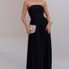VESTIDO LONGO BETHY T.Q.C COM CAPA - PRETO
