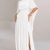 VESTIDO LONGO BETHY T.Q.C COM CAPA - OFF WHITE