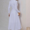 VESTIDO MIDI DAKOTA MANGA LONGA DECOTE QUADRADO - OFF WHITE