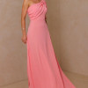 VESTIDO JAMILE LONGO UM OMBRO - ROSÉ