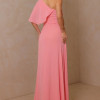 VESTIDO JAMILE LONGO UM OMBRO - ROSÉ