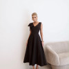 VESTIDO MONIQUE MIDI ALFAIATARIA - PRETO