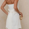VESTIDO YASMIN T.Q.C ZIPER LAÇO - OFF WHITE