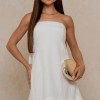 VESTIDO YASMIN T.Q.C ZIPER LAÇO - OFF WHITE