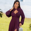 VESTIDO DE FESTA MARCELLE COM CAPA REMOVÍVEL - ROXO