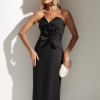 VESTIDO TICIANE ROSA BUSTO ALFAIATARIA T.Q.C. - PRETO