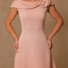 VESTIDO HILDA MIDI DETALHE FLOR - ROSA