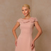 VESTIDO HILDA MIDI DETALHE FLOR - ROSA
