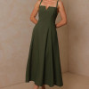VESTIDO CAROL DECOTE V COM ALÇAS - VERDE
