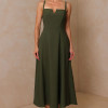 VESTIDO CAROL DECOTE V COM ALÇAS - VERDE