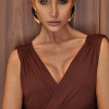 VESTIDO LAILA LONGO CAUDA COSTAS - BORDÔ