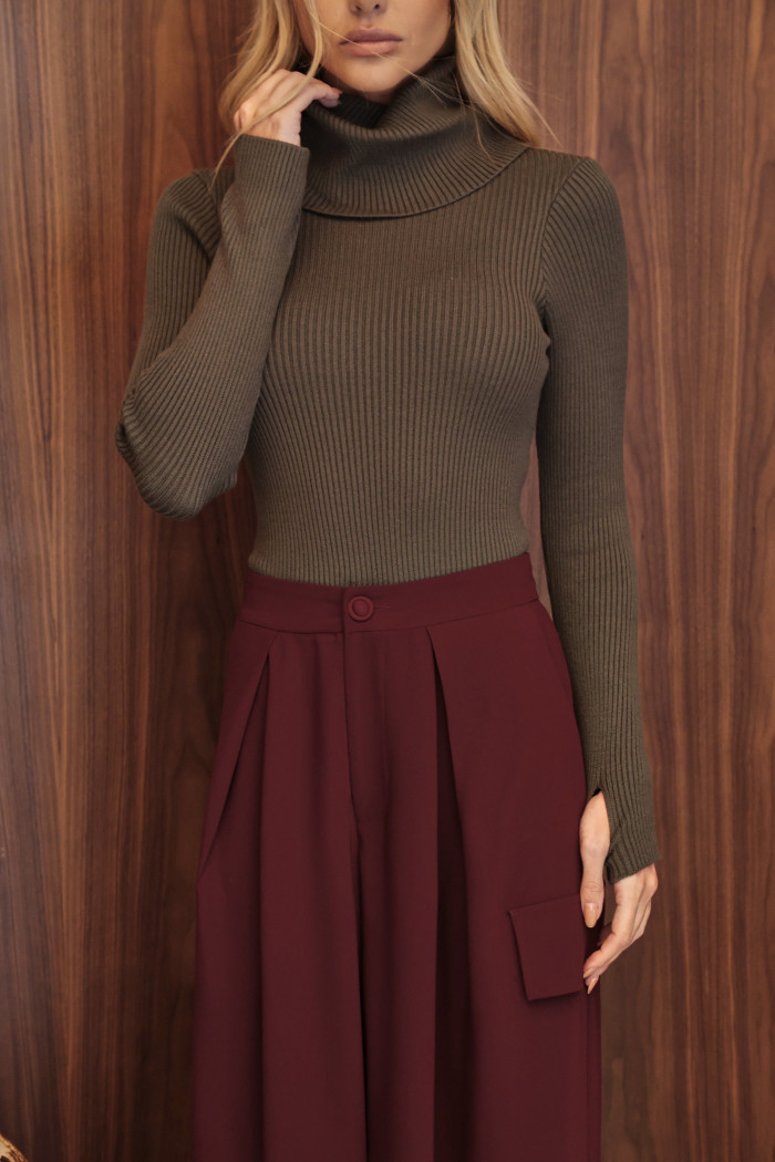 BLUSA LUDMILLA MODAL DEDINHO GOLA - VERDE MUSGO