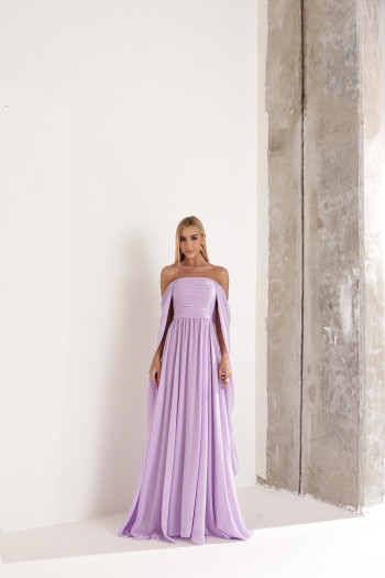 VESTIDO DE FESTA GRÉCIA T.Q.C CAUDA - LILÁS