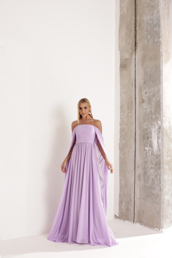 VESTIDO DE FESTA GRÉCIA T.Q.C CAUDA - LILÁS