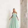 VESTIDO DE FESTA GRÉCIA T.Q.C CAUDA - VERDE MENTA
