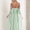 VESTIDO DE FESTA GRÉCIA T.Q.C CAUDA - VERDE MENTA