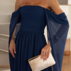 VESTIDO DE FESTA GRÉCIA T.Q.C CAUDA - AZUL BALTICO