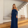 VESTIDO DE FESTA GRÉCIA T.Q.C CAUDA - AZUL BALTICO