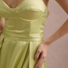 VESTIDO DE FESTA T.Q.C CORSET COM FAIXA LAÇO IVANA - AMARELO