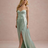 VESTIDO DE FESTA T.Q.C CORSET COM FAIXA LAÇO IVANA - VERDE MENTA