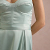VESTIDO DE FESTA T.Q.C CORSET COM FAIXA LAÇO IVANA - VERDE MENTA